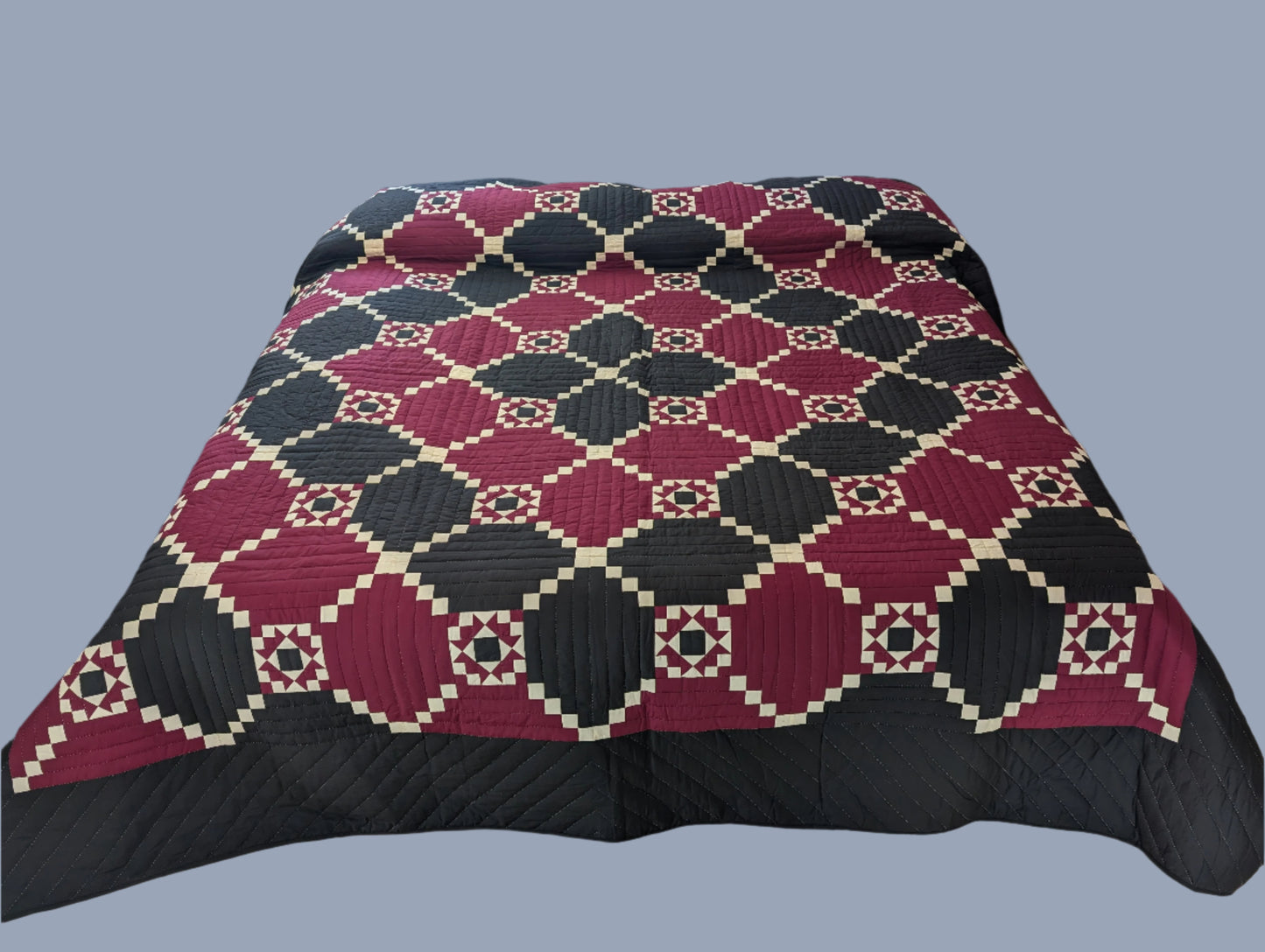 Dutch Star Trellis, black/burgundy